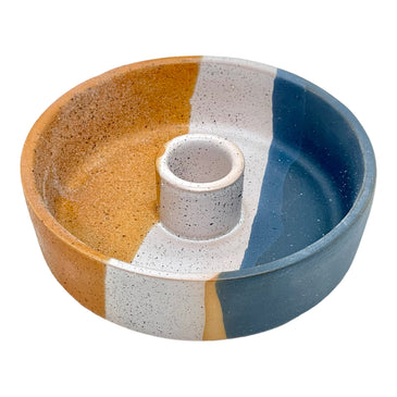 Blue & Beige Ceramic Burner