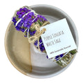 Purple Sinuata Flower White Sage