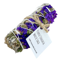 Purple Sinuata Flower White Sage